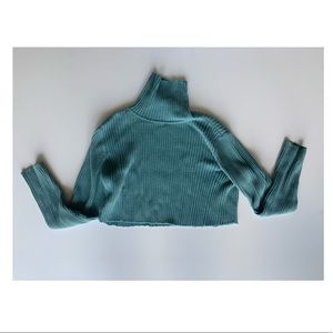 Cropped Turtleneck Sweater